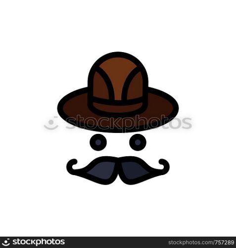 Cap, Hat, Canada Flat Color Icon. Vector icon banner Template