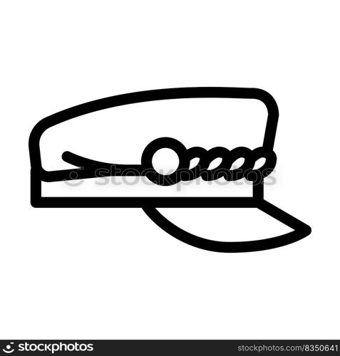 cap hat line icon vector. cap hat sign. isolated contour symbol black illustration. cap hat line icon vector illustration