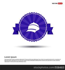Cap Icon - Purple Ribbon banner