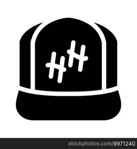 cap rapper glyph icon vector. cap rapper sign. isolated contour symbol black illustration. cap rapper glyph icon vector illustration flat