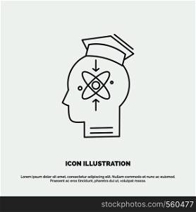 capability, head, human, knowledge, skill Icon. Line vector gray symbol for UI and UX, website or mobile application. Vector EPS10 Abstract Template background