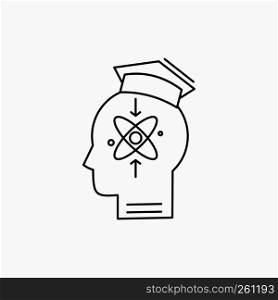 capability, head, human, knowledge, skill Line Icon. Vector isolated illustration