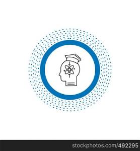 capability, head, human, knowledge, skill Line Icon. Vector isolated illustration. Vector EPS10 Abstract Template background