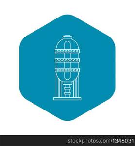 Capacity for oil storage icon. Outline illustration of capacity for oil storage vector icon for web. Capacity for oil storage icon, outline style