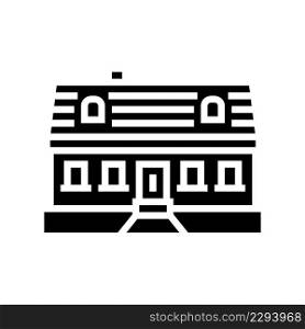 cape cod house glyph icon vector. cape cod house sign. isolated contour symbol black illustration. cape cod house glyph icon vector illustration