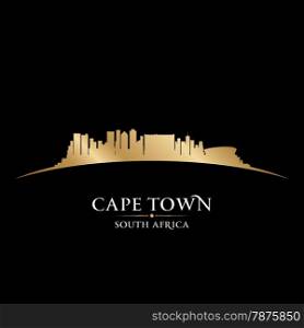 Cape Town South Africa city skyline silhouette. Vector illustration