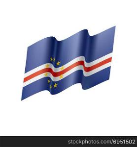Cape Verde flag, vector illustration. Cape Verde flag, vector illustration on a white background