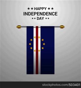 Cape Verde Independence day hanging flag background
