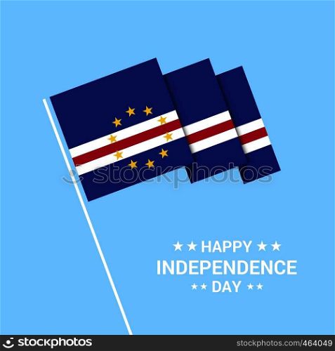 Cape Verde Independence day typographic design with flag vector