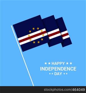 Cape Verde Independence day typographic design with flag vector