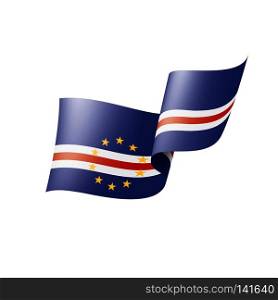 Cape Verde national flag, vector illustration on a white background. Cape Verde flag, vector illustration on a white background
