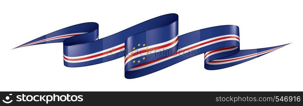 Cape Verde national flag, vector illustration on a white background. Cape Verde flag, vector illustration on a white background
