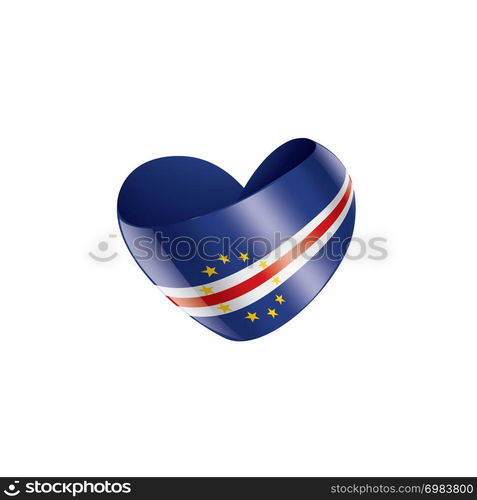 Cape Verde national flag, vector illustration on a white background. Cape Verde flag, vector illustration on a white background