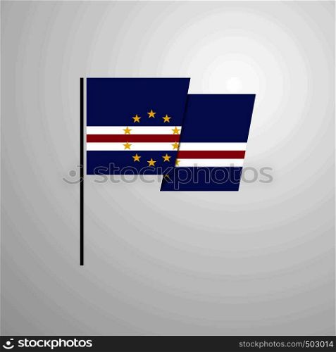 Cape Verde waving Flag design vector