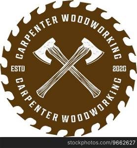 Capenter industry logo design - carpentry plane Vector Image