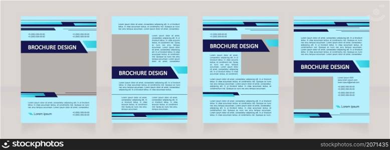 Capital account services blank brochure layout design. Vertical poster template set with empty copy space for text. Premade corporate reports collection. Editable flyer paper pages. Capital account services blank brochure layout design