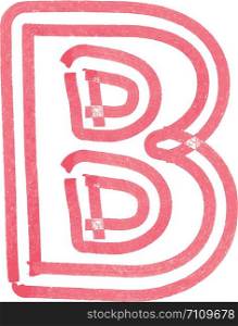 Capital letter B vector illustration