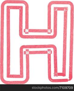 Capital letter H vector illustration