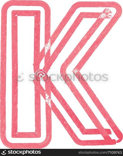 Capital letter K vector illustration