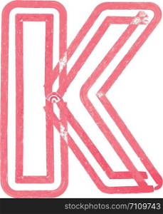 Capital letter K vector illustration