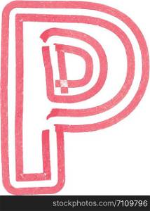 Capital letter P vector illustration