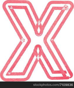 Capital letter X vector illustration