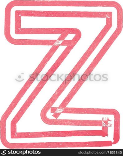 Capital letter Z vector illustration