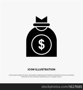 Capital, Money, Venture, Business solid Glyph Icon vector