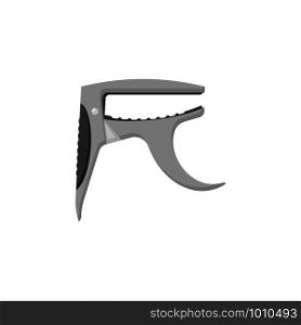 capo guitar in flat style on white background. capo guitar in flat on white background