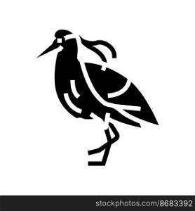 capped heron bird exotic glyph icon vector. capped heron bird exotic sign. isolated symbol illustration. capped heron bird exotic glyph icon vector illustration