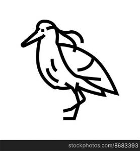 capped heron bird exotic line icon vector. capped heron bird exotic sign. isolated contour symbol black illustration. capped heron bird exotic line icon vector illustration
