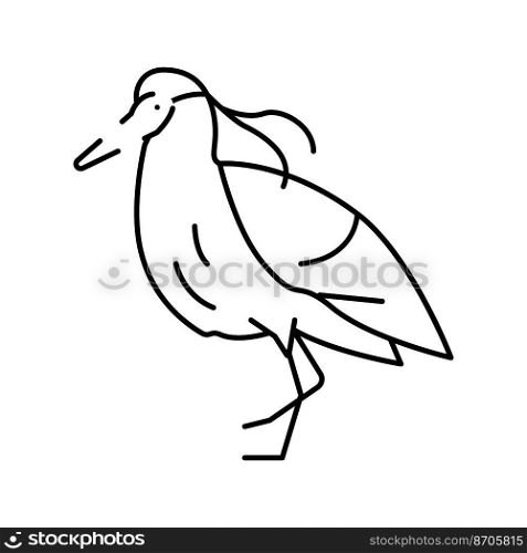 capped heron bird exotic line icon vector. capped heron bird exotic sign. isolated contour symbol black illustration. capped heron bird exotic line icon vector illustration
