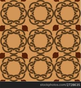 cappuccino background with ornaments and leaves