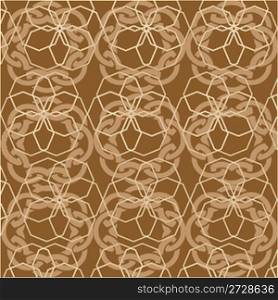 cappuccino background with stylized flowers and ornaments