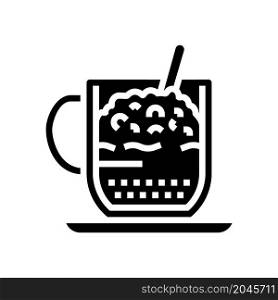 cappuccino coffee glyph icon vector. cappuccino coffee sign. isolated contour symbol black illustration. cappuccino coffee glyph icon vector illustration
