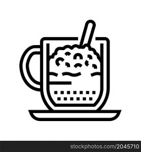 cappuccino coffee line icon vector. cappuccino coffee sign. isolated contour symbol black illustration. cappuccino coffee line icon vector illustration