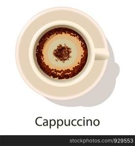 Cappuccino icon. Cartoon illustration of cappuccino vector icon for web. Cappuccino icon, cartoon style