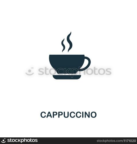 Cappuccino icon. Premium style design from coffe shop collection. UX and UI. Pixel perfect cappuccino icon. For web design, apps, software, printing usage.. Cappuccino icon. Premium style design from coffe shop icon collection. UI and UX. Pixel perfect cappuccino icon. For web design, apps, software, print usage.
