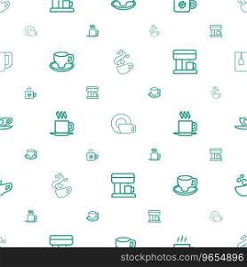 Cappuccino icons pattern seamless white background