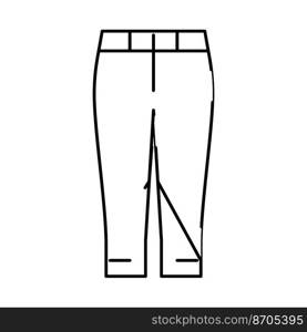 capri pants clothes line icon vector. capri pants clothes sign. isolated contour symbol black illustration. capri pants clothes line icon vector illustration