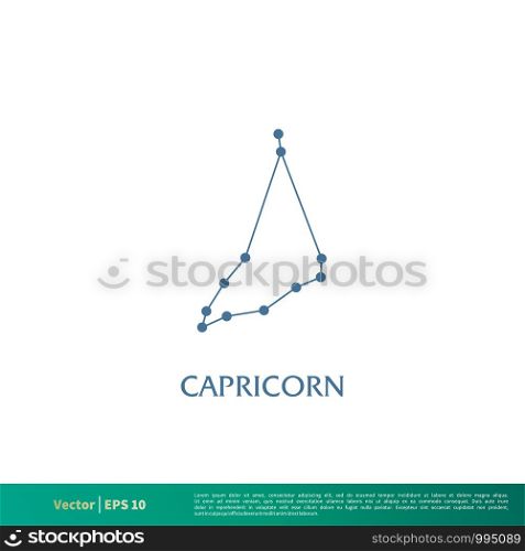 Capricorn - Constellation Star Icon Vector Logo Template Illustration Design. Vector EPS 10.