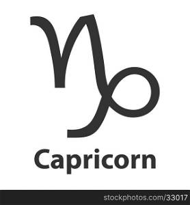 Capricorn, sea goat zodiac sign. Vector Illustration, icon