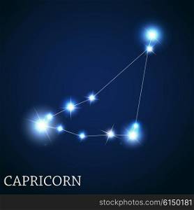 Capricorn Zodiac Sign of the Beautiful Bright Stars Vector Illustration EPS10. Capricorn Zodiac Sign of the Beautiful Bright Stars Vector Illus