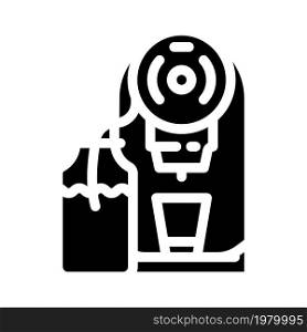 capsule coffee machine glyph icon vector. capsule coffee machine sign. isolated contour symbol black illustration. capsule coffee machine glyph icon vector illustration
