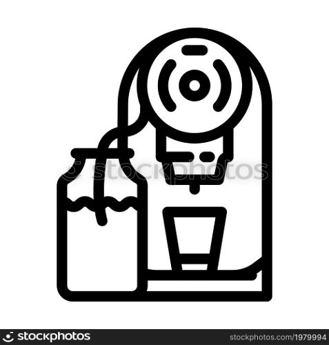 capsule coffee machine line icon vector. capsule coffee machine sign. isolated contour symbol black illustration. capsule coffee machine line icon vector illustration