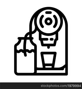 capsule coffee machine line icon vector. capsule coffee machine sign. isolated contour symbol black illustration. capsule coffee machine line icon vector illustration