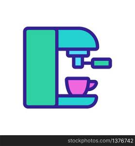 capsule coffee maker icon vector. capsule coffee maker sign. color symbol illustration. capsule coffee maker icon vector outline illustration