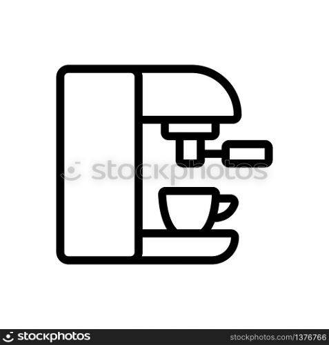 capsule coffee maker icon vector. capsule coffee maker sign. isolated contour symbol illustration. capsule coffee maker icon vector outline illustration