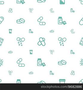 Capsule icons pattern seamless white background Vector Image