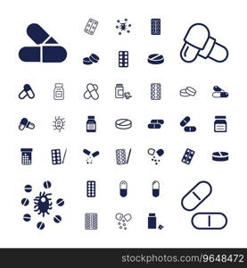 Capsule icons Royalty Free Vector Image